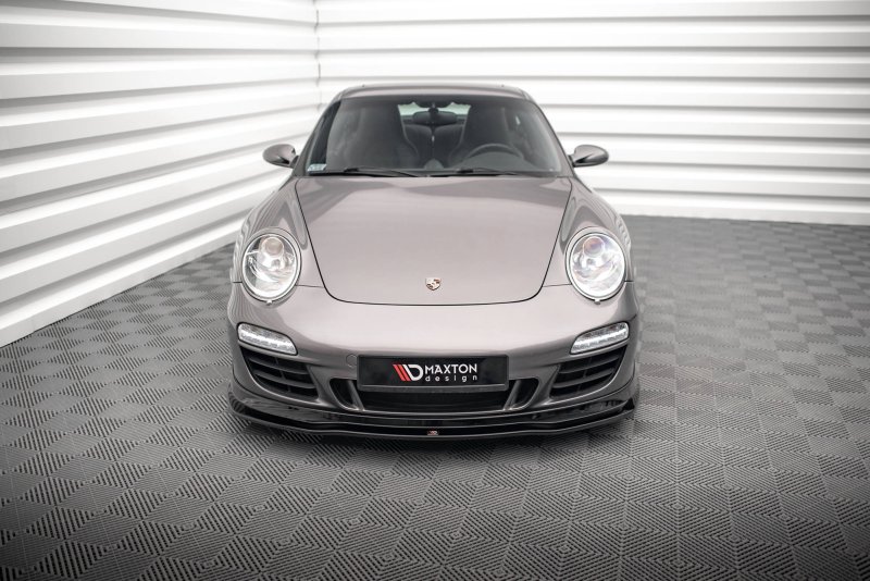 Maxton Front Ansatz V.1 für Porsche 911 Carrera GTS 997 Facelift schwarz Hochglanz PO-911-997F-CA-GTS-FD1G+FD1R-G