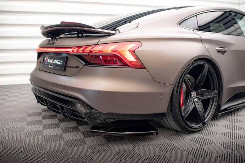 Maxton Heck Ansatz Flaps Diffusor V.1 für Audi e-Tron GT / RS GT Mk1 schwarz Hochglanz AU-ETRON-1-RS-RSD1-G
