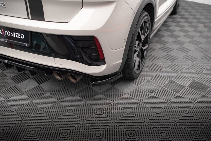 Maxton Heck Ansatz Flaps Diffusor für Volkswagen T-Roc R Mk1 Facelift schwarz Hochglanz VW-T-ROC-1-R-RSD1-G