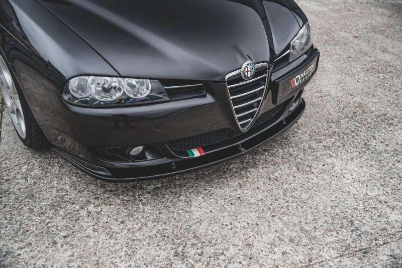 Maxton Front Ansatz für Alfa Romeo 156 Facelift schwarz Hochglanz AL-156F-FD1-G