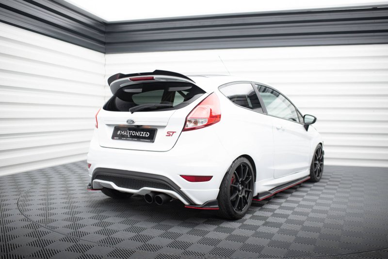 Maxton Heck Ansatz Flaps Diffusor V.2 Ford Fiesta ST Mk7 Facelift schwarz Hochglanz FO-FI-7F-ST-RSD2-G