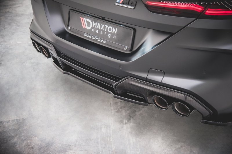 Maxton Mittlerer Diffusor Heck Ansatz für BMW M8  Gran Coupe F93 schwarz Hochglanz BM-M8-G16-GC-RD1-G