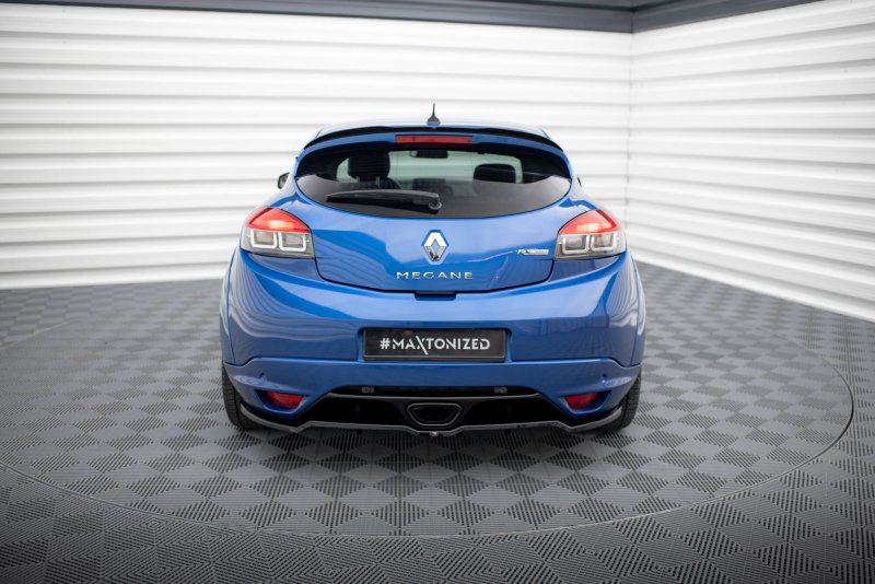 Maxton Mittlerer Cup Diffusor Heck Ansatz Renault Megane RS Mk3 schwarz Hochglanz RE-ME-3-RS-RD1G+RD2-G