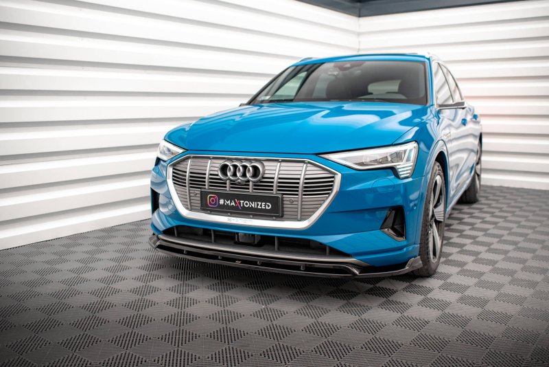 Maxton Front Ansatz V.2 für Audi e-tron schwarz Hochglanz AU-ETRON-1-FD2G+FD2R-G