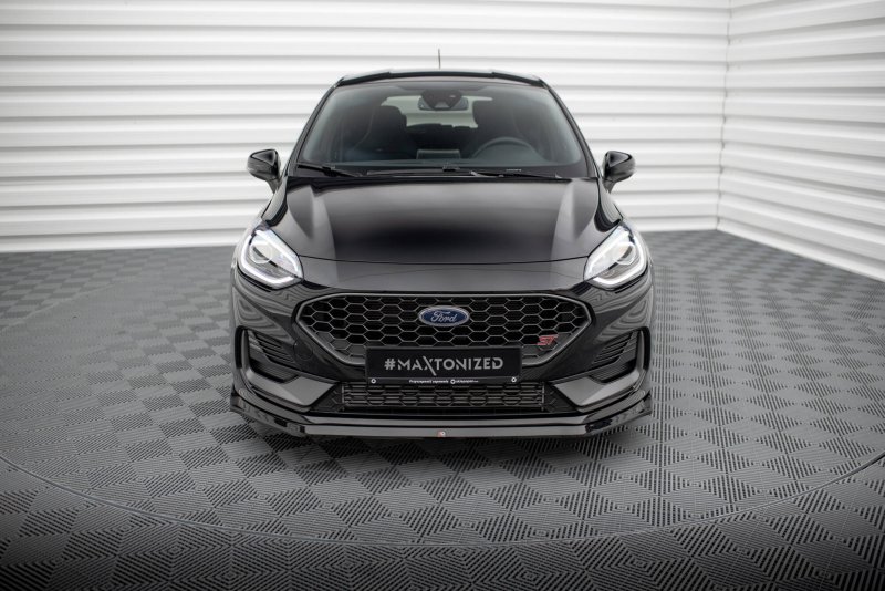 Maxton Front Ansatz V.3 Ford Fiesta ST / ST-line Mk8 Facelift schwarz Hochglanz FO-FI-8F-ST-FD3-G