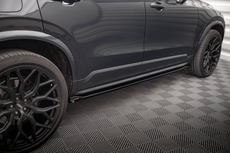 Maxton Seitenschweller Ansatz für Volvo XC90 R-Design Mk2 Facelift schwarz Hochglanz VO-XC90-2F-RDESIGN-SD1-G