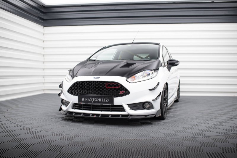 Maxton Front Ansatz V.6 + Flaps Ford Fiesta ST Mk7 Facelift FO-FI-7F-ST-FD6G+FSF1B