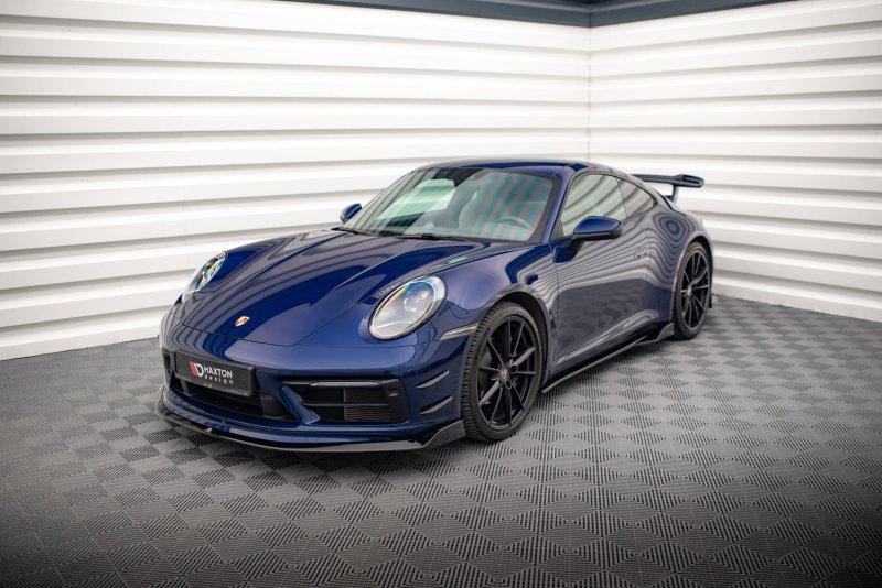 Maxton Front Ansatz V.2 für Porsche 911 Carrera Aero 992 schwarz Hochglanz PO-911-992-CA-AERO-FD2-G