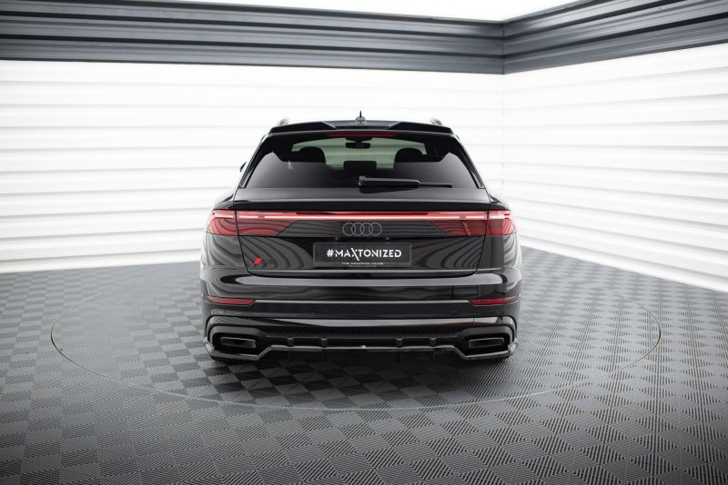 Maxton Mittlerer Cup Diffusor Heck Ansatz V.1 Audi SQ8 / Q8 S-Line Mk1 Facelift schwarz Hochglanz AU-Q8-1F-SLINE-RD1G+RD2-G