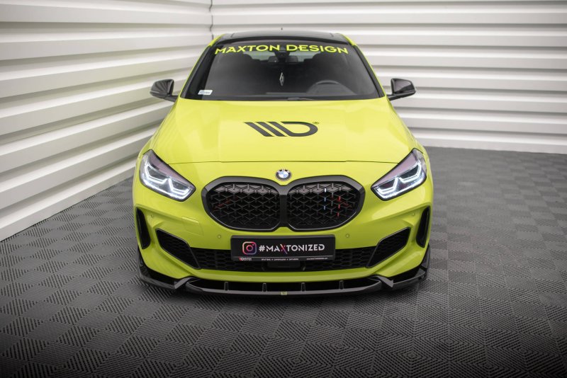 Maxton Front Ansatz V.7 für BMW 1er F40 M-Paket / M135i  schwarz Hochglanz BM-1-40-M-FD5-G