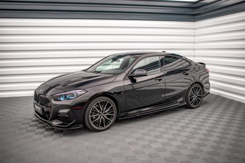 Maxton Seitenschweller Ansatz für V.2 für BMW 2 Gran Coupe M-Paket / M235i F44 schwarz Hochglanz BM-2-44-MPACK-SD2-G