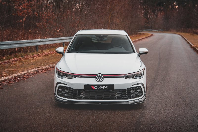 Maxton Front Ansatz V.4 für Volkswagen Golf 8 GTI schwarz Hochglanz VW-GO-8-GTI-FD4-G