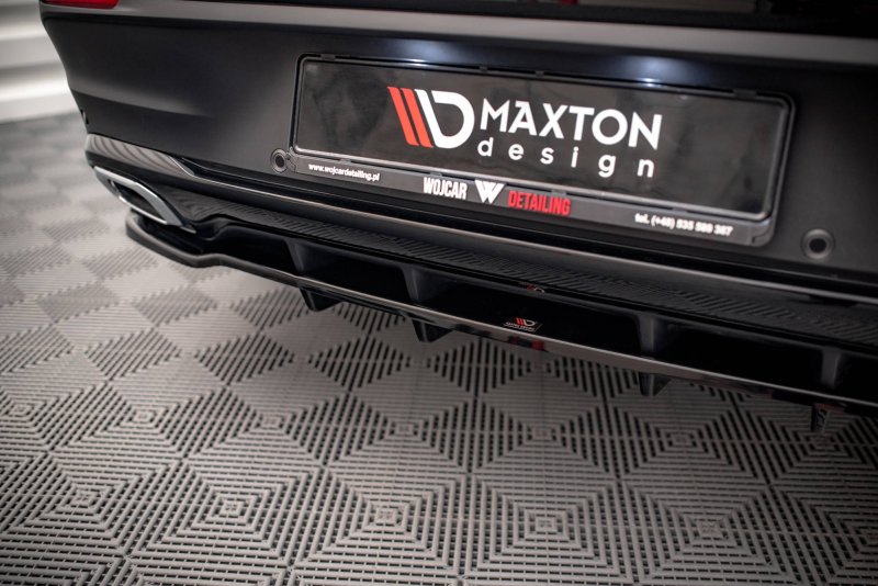Maxton Mittlerer Diffusor Heck Ansatz DTM Look für Mercedes-Benz GLE Coupe AMG-Line C167 schwarz Hochglanz ME-GLE-C167-AMGLINE-RD1G+RD2-G