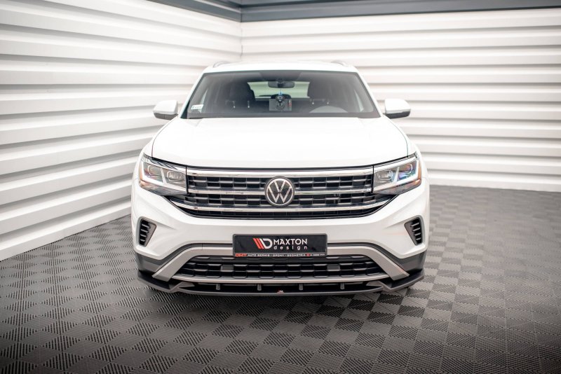 Maxton Front Ansatz V.1 für Volkswagen Atlas Cross Sport schwarz Hochglanz VW-AT-1-CRS-FD1-G