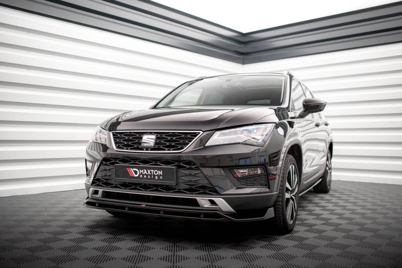 Maxton Front Ansatz für Seat Ateca Mk1 schwarz Hochglanz SE-AT-1-FD1G+FD1R-G