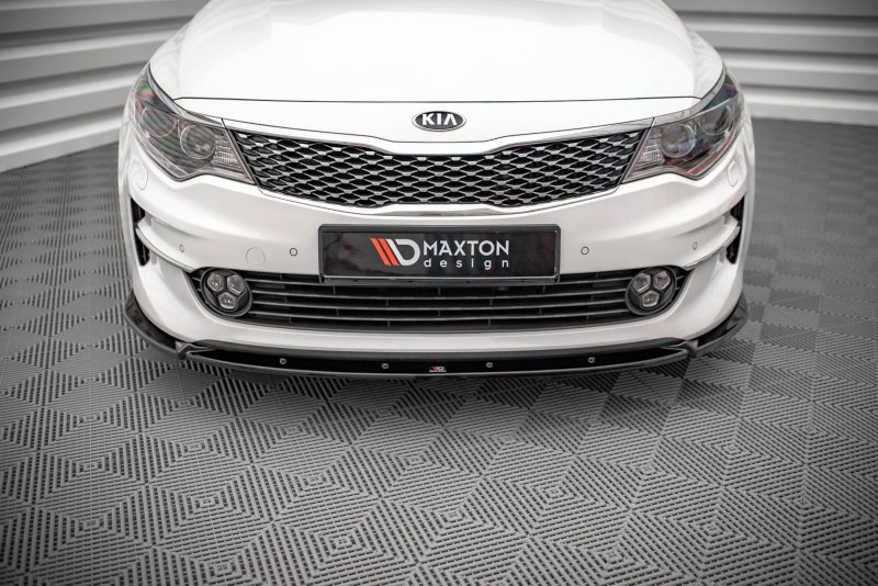 Maxton Front Ansatz V.1 für Kia Optima Mk4 schwarz Hochglanz KI-OP-2-FD1-G