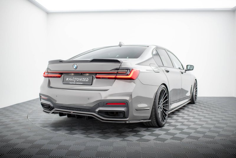 Maxton Spoiler CAP Abrisskante 3D BMW 7 G11 / G12 schwarz Hochglanz BM-7-11-MPACK-CAP2-G