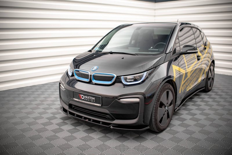 Maxton Front Ansatz V.2 für BMW i3 Mk1 Facelift schwarz Hochglanz BM-I3-1-FD2-G