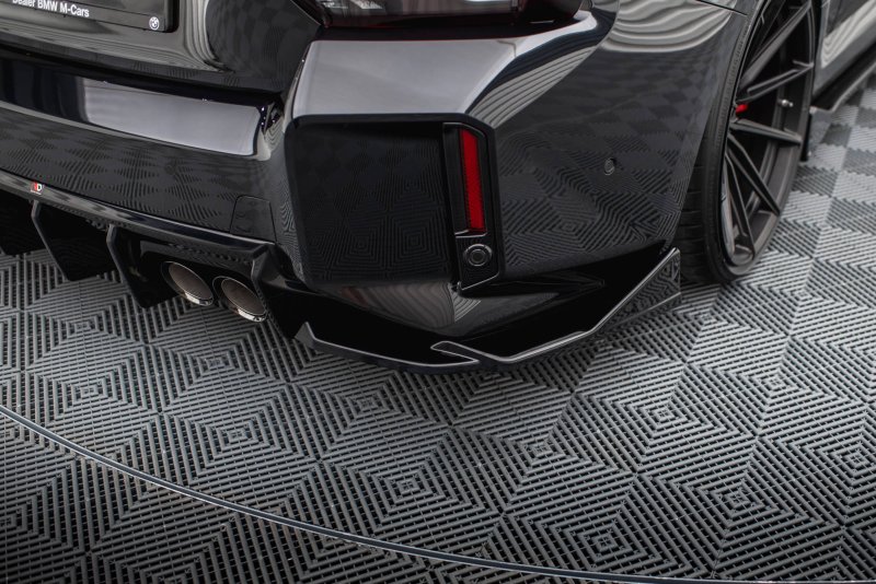 Maxton Heck Ansatz Flaps Diffusor V.4 für BMW M2 G87 schwarz Hochglanz BM-M2-G87-RSD4-G