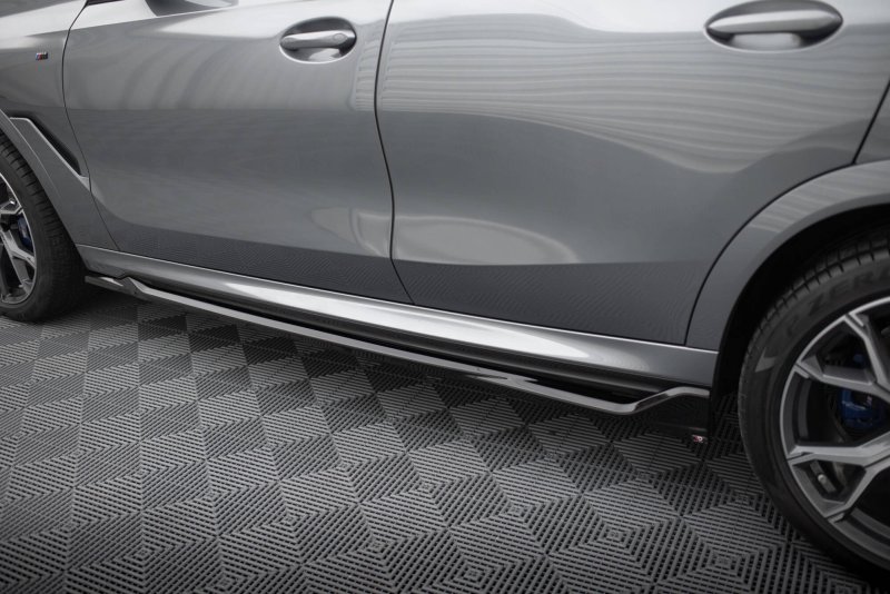 Maxton Seitenschweller Ansatz V.2 BMW X6 M-Paket G06 Facelift schwarz Hochglanz BM-X6-G06F-MPACK-SD2-G