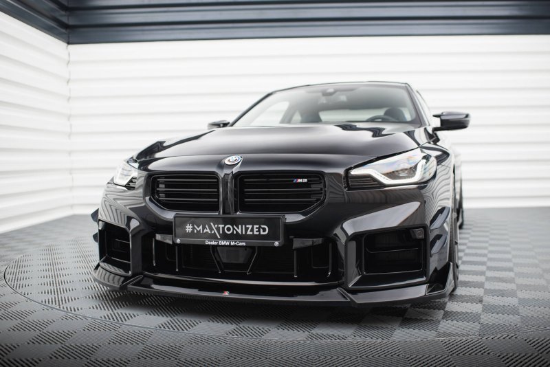 Maxton Front Ansatz V.5 für BMW M2 G87 schwarz Hochglanz BM-M2-G87-FD5-G