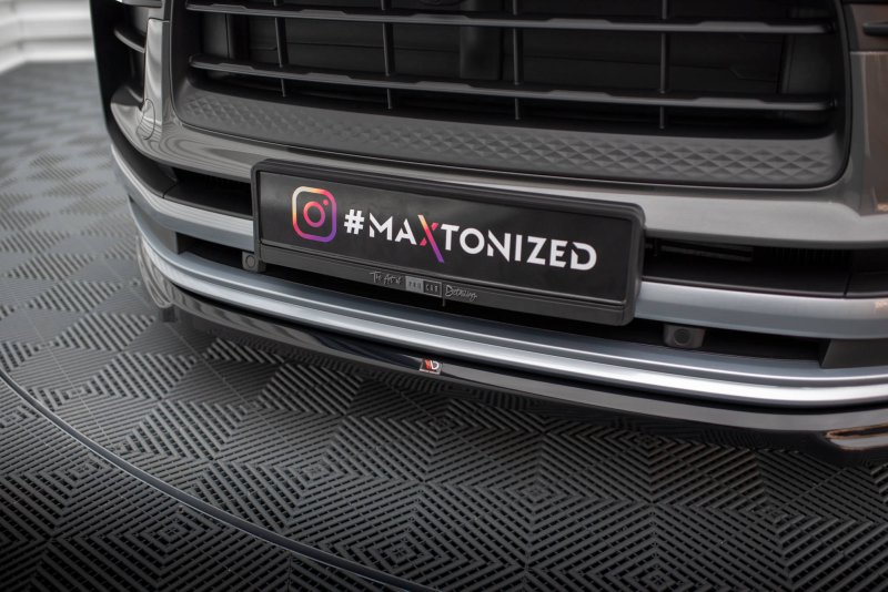 Maxton Front Ansatz für Porsche Macan Mk1 Facelift 2 schwarz Hochglanz PO-MA-1F2-FD1-G