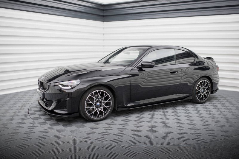 Maxton Street Pro Seitenschweller Ansatz + Flaps BMW 2 Coupe G42 schwarz Hochglanz BM2G42CNC-SD1BRB+SF1-G