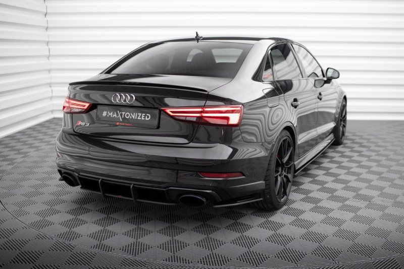 Maxton Street Pro Heck Ansatz Flaps Diffusor Audi RS3 Limousine 8V Facelift AURS38VFSCNC-RSD1BRB
