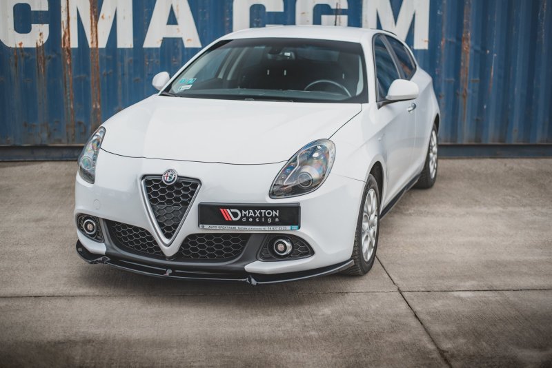 Maxton Front Ansatz V.2 für Alfa Romeo Giulietta Facelift schwarz Hochglanz AL-GU-1F-FD2-G