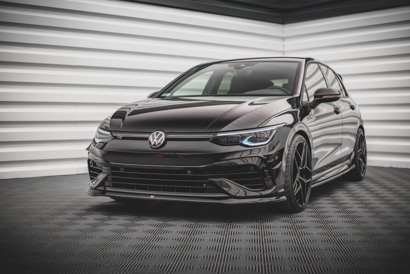 Maxton Front Ansatz V.5 für Volkswagen Golf R Mk8 schwarz Hochglanz VW-GO-8-R-FD5-G