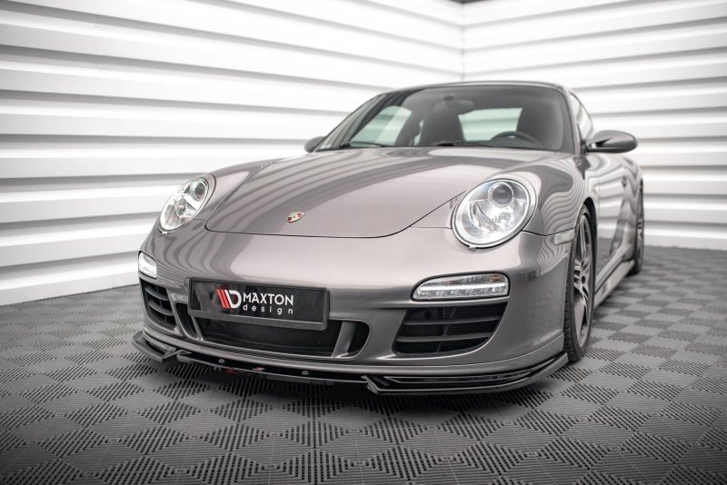Maxton Front Ansatz V.2 für Porsche 911 Carrera GTS 997 Facelift schwarz Hochglanz PO-911-997F-CA-GTS-FD2-G