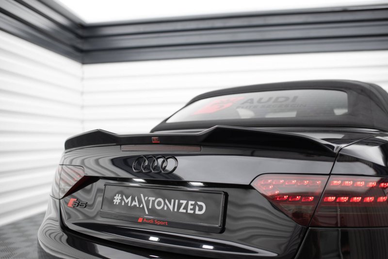 Maxton Spoiler CAP Abrisskante 3D Audi S5 / A5 S-Line Cabrio 8T schwarz Hochglanz AU-S5-1-CA-CAP1-G