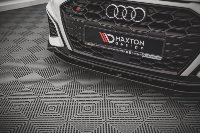 Maxton Front Ansatz V.2 für Audi S3 / A3 S-Line 8Y schwarz Hochglanz AU-A3-8Y-SLINE-FD2-G