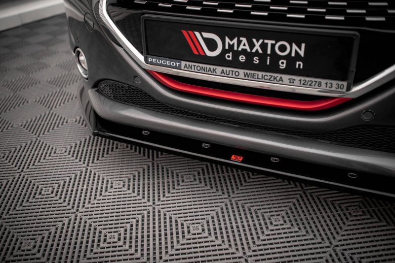 Maxton Front Ansatz V.1 für Peugeot 208 GTi Mk1 schwarz Hochglanz PE-208-1-GTI-FD1-G