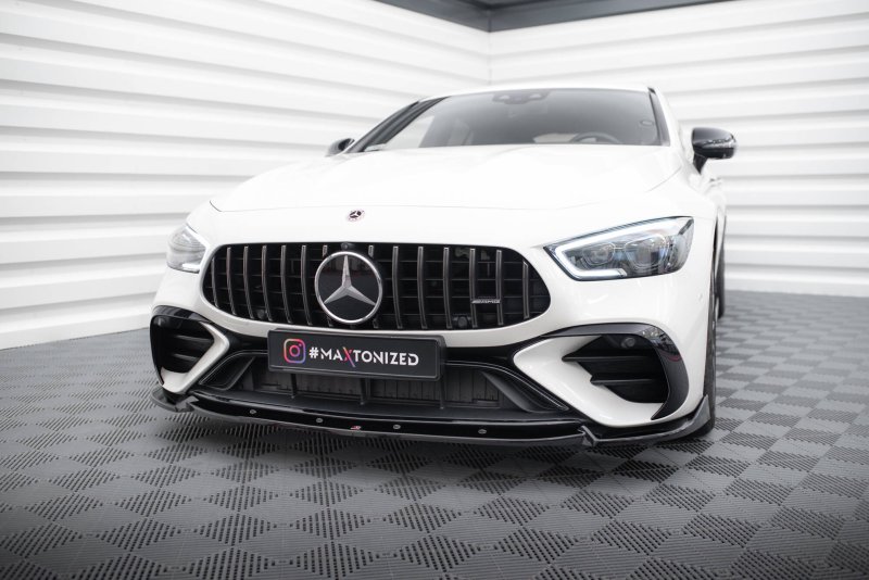Maxton Front Ansatz V.2 Mercedes-AMG GT 43 4 Door Coupe V8 Styling Package schwarz Hochglanz ME-GT-4D-43-V8-FD2-G