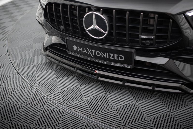 Maxton Front Ansatz Mercedes-AMG A35 W177 Facelift schwarz Hochglanz ME-A-177F-35-FD1G+FD1R-G