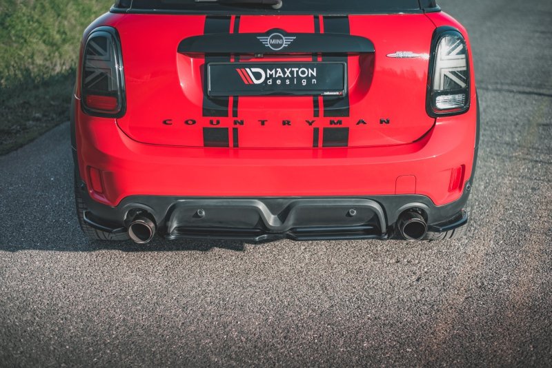 Maxton Mittlerer Diffusor Heck Ansatz für Mini Countryman Mk2 F60 JCW schwarz Hochglanz MC-CO-2-JCW-RD1-G