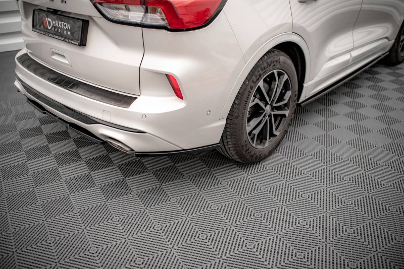 Maxton Heck Ansatz Flaps Diffusor für Ford Kuga ST-Line Mk3 Carbon Look FO-KU-3-STLINE-RSD1-C