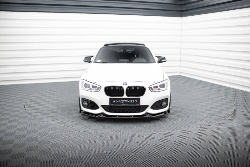 Maxton Front Ansatz V.5 + Flaps BMW 1er M-Paket / M140i F20 Facelift BM-1-F20F-M-FD5G+FSF1B