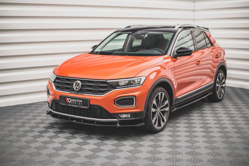 Maxton Front Ansatz V.2 für Volkswagen T-Roc Mk1 schwarz Hochglanz VW-T-ROC-1-FD2-G