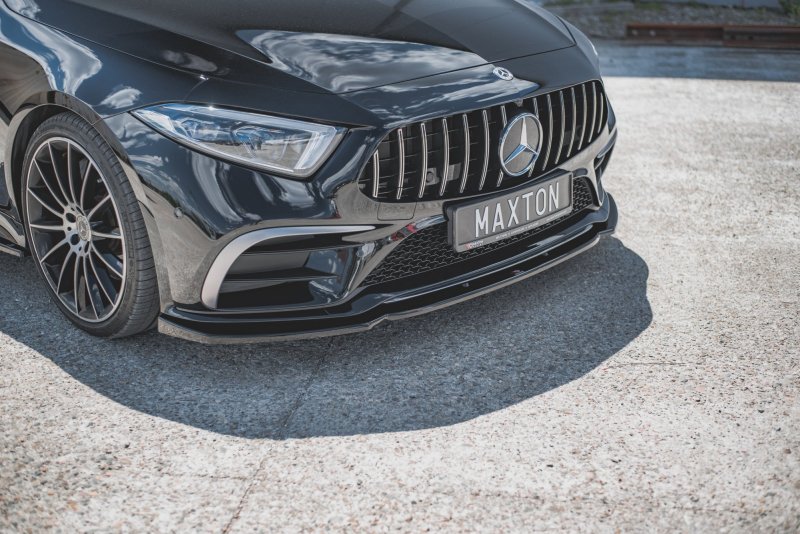 Maxton Front Ansatz V.2 für Mercedes-Benz CLS AMG-Line C257 schwarz Hochglanz ME-CLS-257-AMGLINE-FD2-G