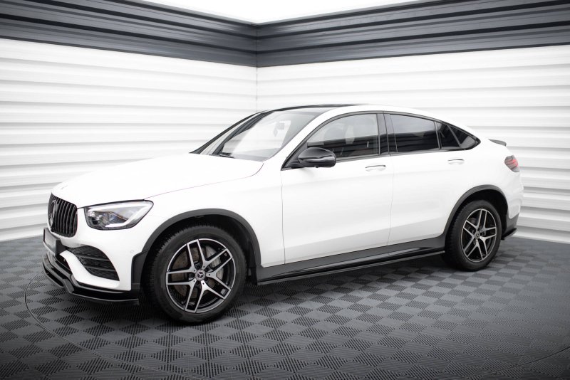 Maxton Seitenschweller Ansatz V.3 Mercedes-Benz GLC Coupe AMG-Line C253 schwarz Hochglanz ME-GLC-C253F-AMGLINE-SD3-G