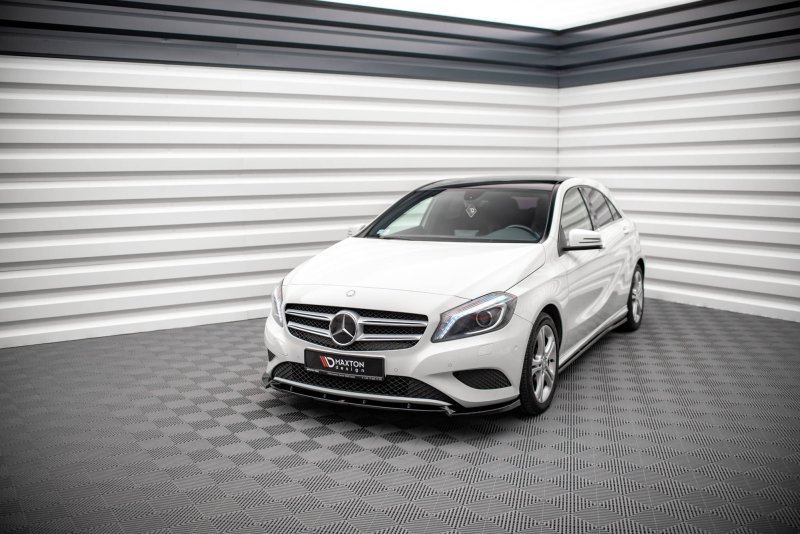 Maxton Front Ansatz V.1 für Mercedes-Benz A W176 schwarz Hochglanz ME-A-176-FD1-G