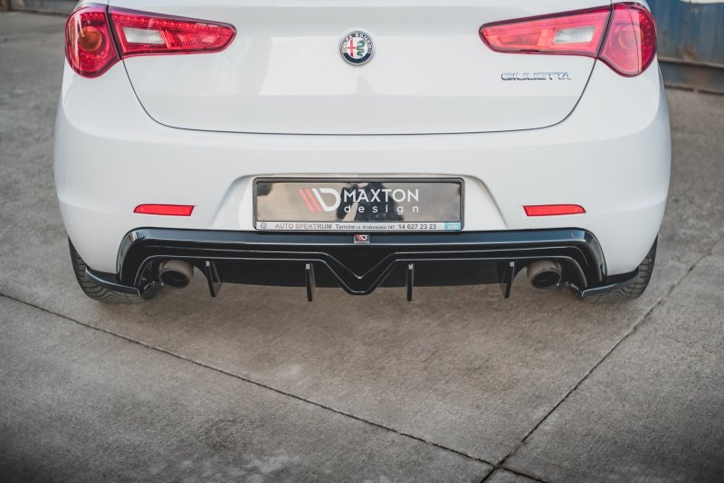 Maxton Diffusor Heck Ansatz für Alfa Romeo Giulietta Facelift (Auspuff On Beiden Seiten Version) AL-GU-1F-RS1GO_O