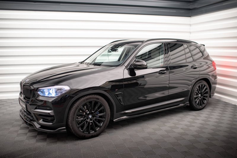 Maxton Seitenschweller Ansatz für BMW X3 G01 schwarz Hochglanz BM-X3-01-SD1-G