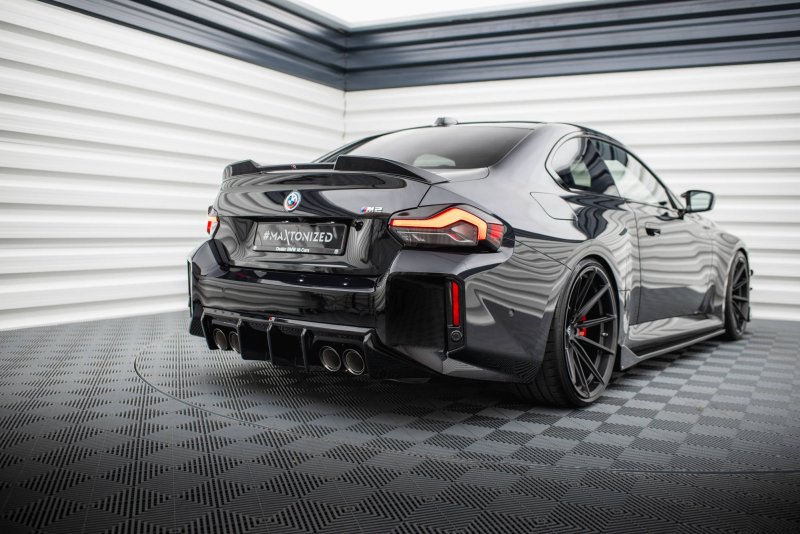Maxton Diffusor Heck Ansatz V.1 für BMW M2 G87 schwarz Hochglanz BM-M2-G87-RS1-G