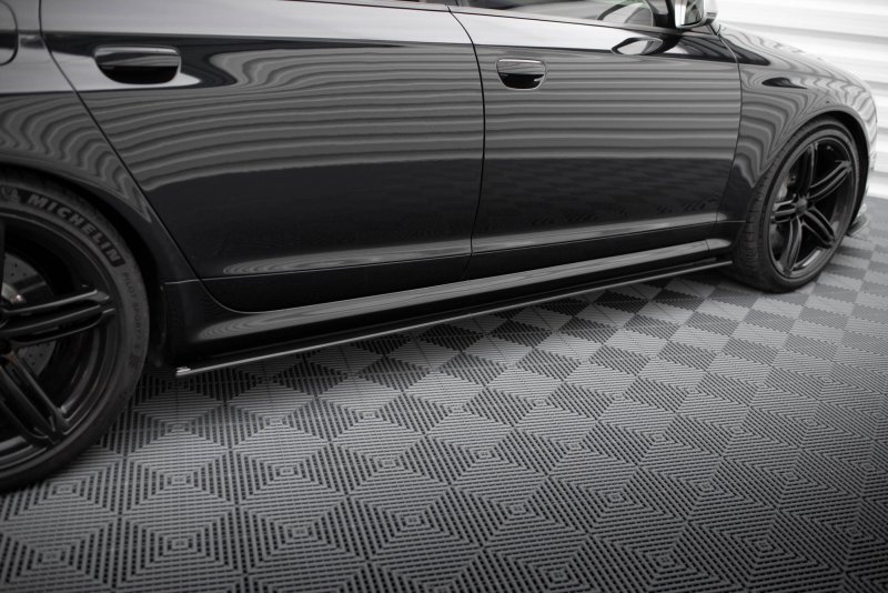 Maxton Street Pro Seitenschweller Ansatz für Audi RS6 Avant C6 AURS6C6CNC-SD1BRB