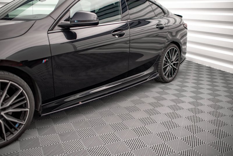 Maxton Seitenschweller Ansatz für V.2 für BMW 2 Gran Coupe M-Paket / M235i F44 schwarz Hochglanz BM-2-44-MPACK-SD2-G