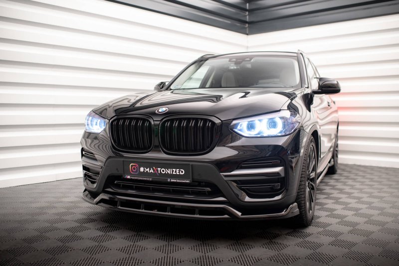 Maxton Front Ansatz für BMW X3 G01 schwarz Hochglanz BM-X3-01-FD1G+FD1R-G