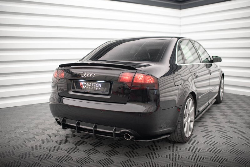Maxton Spoiler CAP für Audi A4 Limousine S-Line B7 schwarz Hochglanz AU-A4-B7-S/S-LINE-CAP2-G